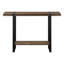 Table d'appoint, console, vestibule, étroit, canapé, salon, chambre à coucher, stratifié brun, métal noir, contemporain, moderne-124922091