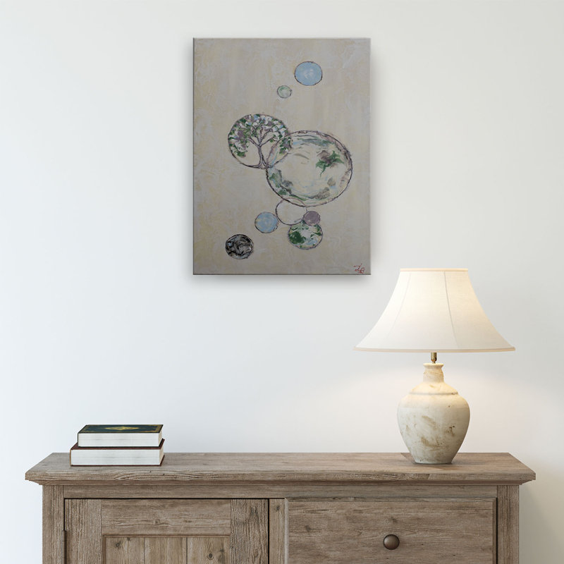 «Monoscape XXXVII», art mural par Karen Biery, H 40 po x l 30 po, Toile tendue