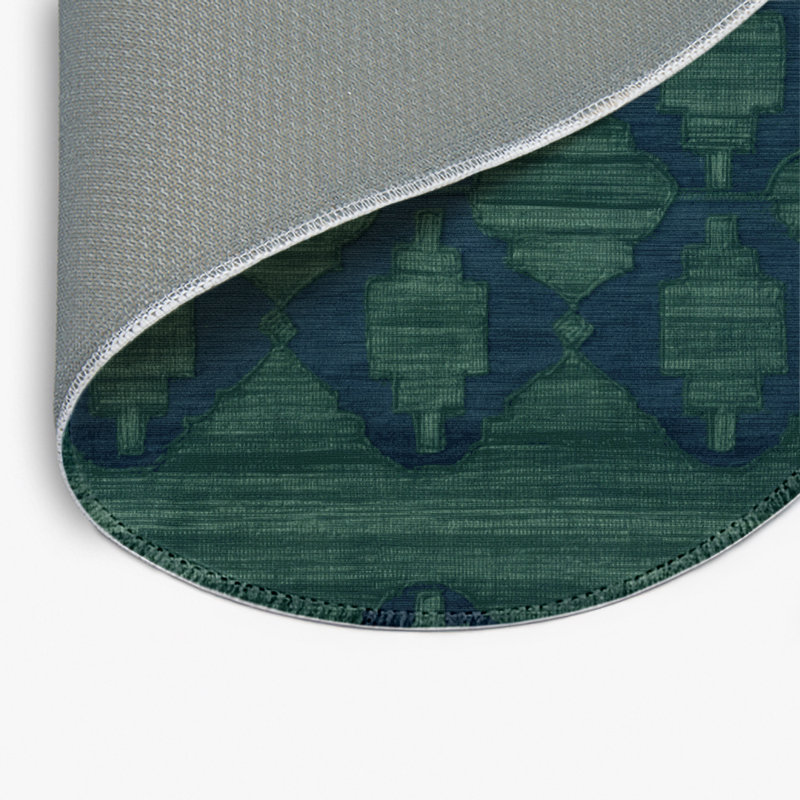Tapis gris intérieur et extérieur Trellis, Rond 5 pi