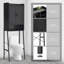 Solid Wood Freestanding Over-The-Toilet, Wooden Space-Saving Bathroom Organizer Shelf Over Toilet Storage Rack With Double Door And Adjustable Feet-1359806790