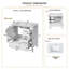Meuble-lavabo autoportant de 91 cm de largeur avec tiroirs profonds et dessus en céramique-321342890