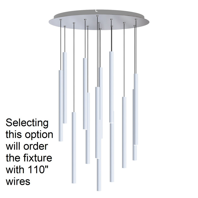 Tynan 13 - Light LED Cluster Pendant, 178", White