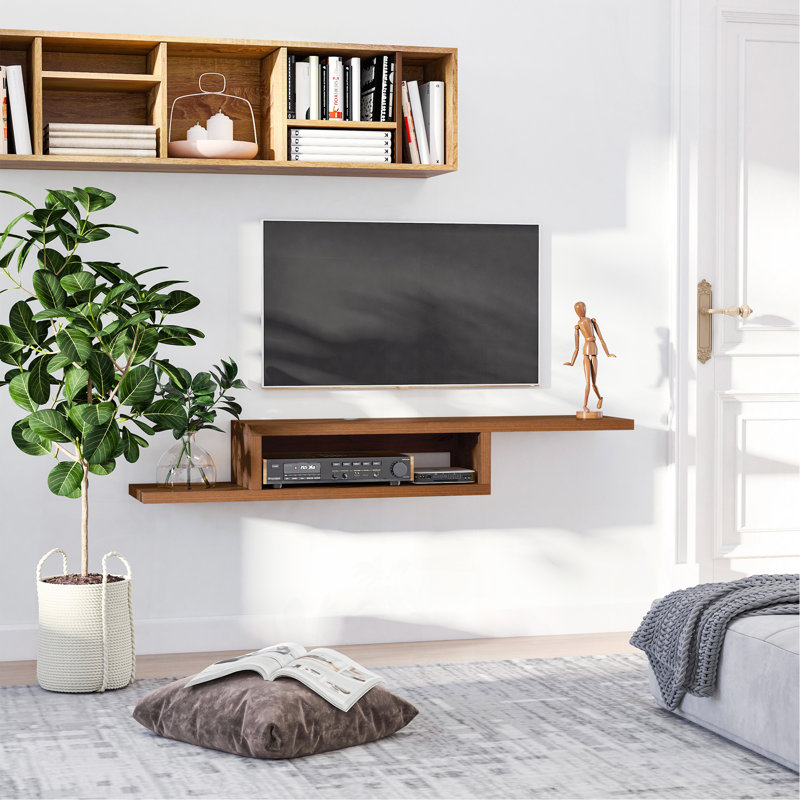 Console multimédia murale, un meuble télé élégant et fonctionnel pour votre espace de vie