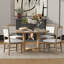 Table de salle à manger 5 pièces avec 4 chaises rembourrées-1128128973-1128128975