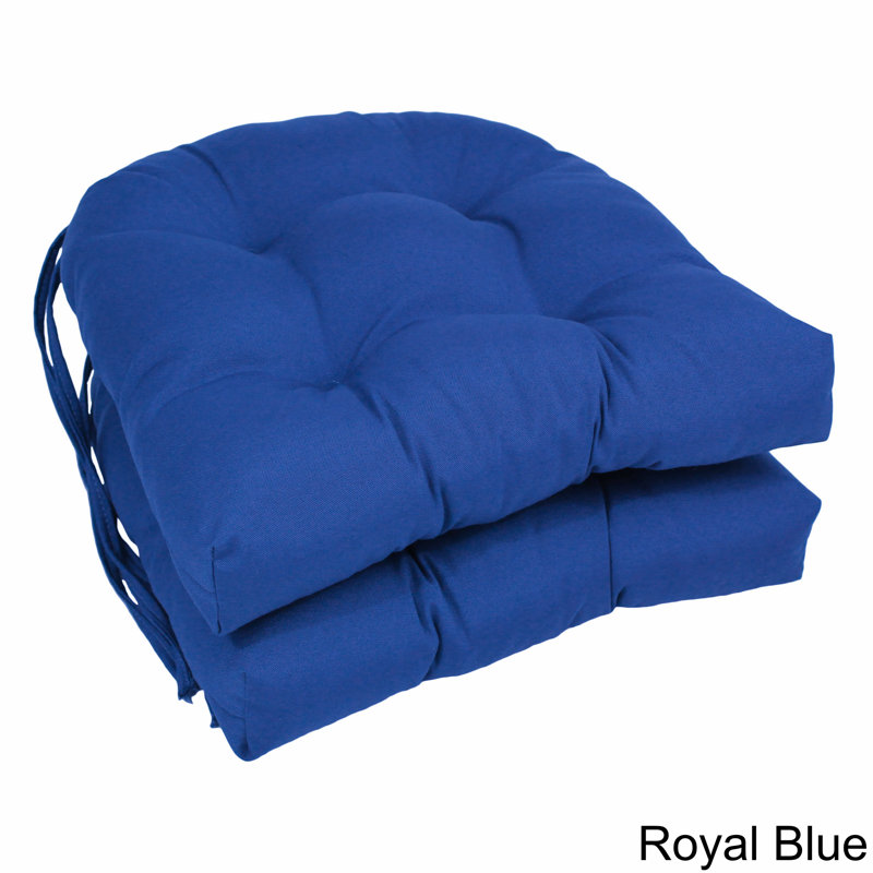 Coussin de chaise de salle à manger d'intérieur de 16 po, Bleu royal
