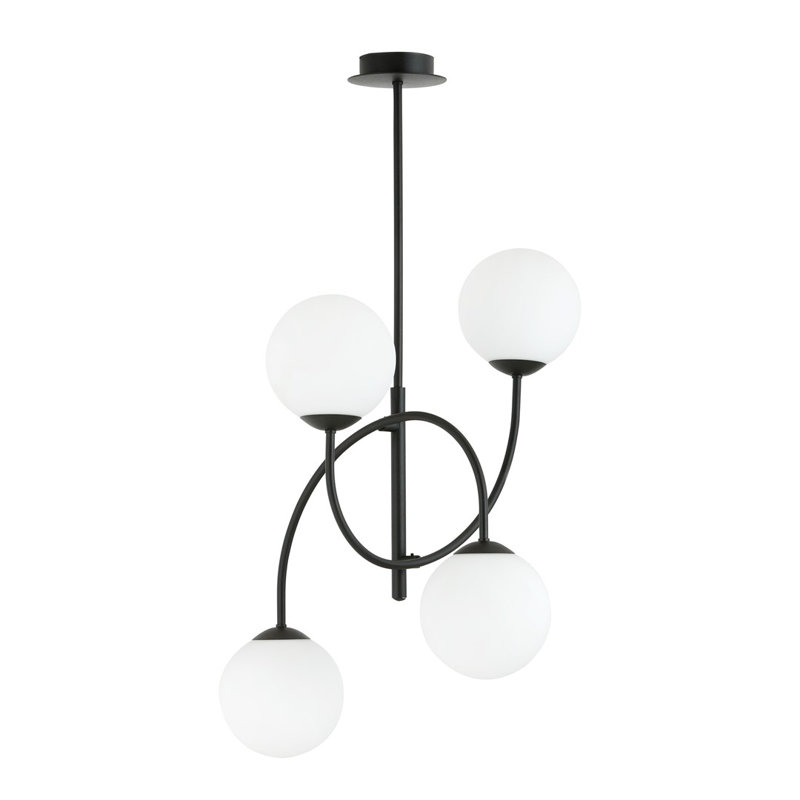 Averell 4 - Light Geometric Chandelier, White