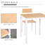 Ensemble de table de salle à manger 3 pièces en bois avec 1 table et 2 chaises et un cadre en métal robuste pour les petits espaces