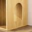 Litière pour chat de 31,5 pouces avec une aire de repos confortable et des portes d'armoire en bois pour animaux de compagnie à double entrée, poteau à griffes, rangement-130666480