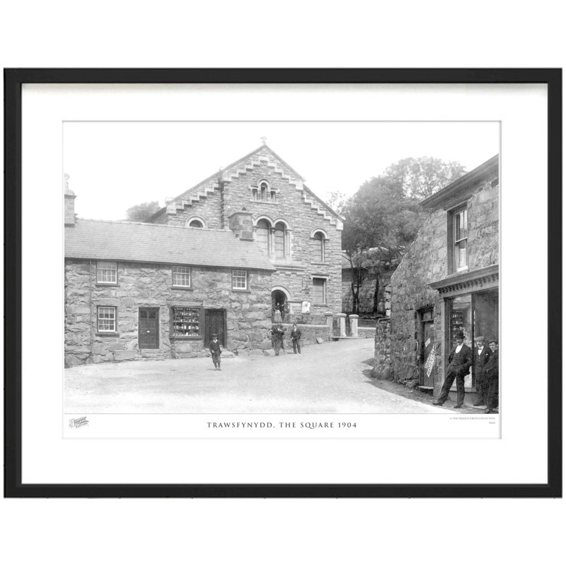 Trawsfynydd, The Square 1904 by Francis Frith - Single Picture Frame Print, 60cm H x 80cm W x 2.3cm D