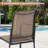 Round Patio Dining Set with 60" Metal Dining Table and 8 Stackable Armrest PVC-coated polyester Chairs-1494945697