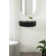 Kristie Half-circle Mango Floating Shelf with Drawer