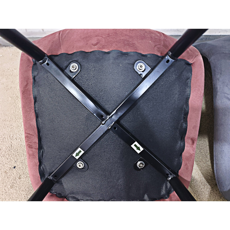 Ensemble de 4 chaises d'appoint Modern, Velours rose