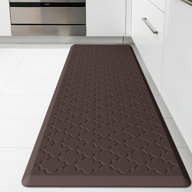 Dawnyelle Anti-fatigue Mat Non-Slip Kitchen Mat, Runner 17.3" x 59", Brown