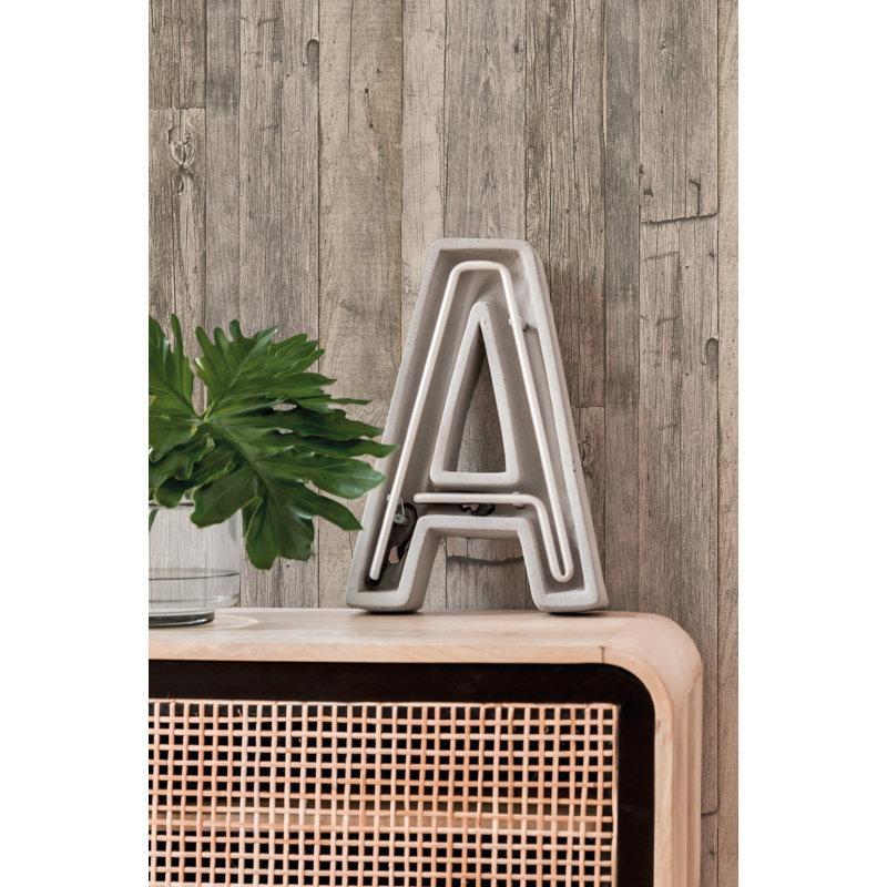 Woods and Wicker Collection Reclaimed Wood Effect Wallpaper Roll, Brown