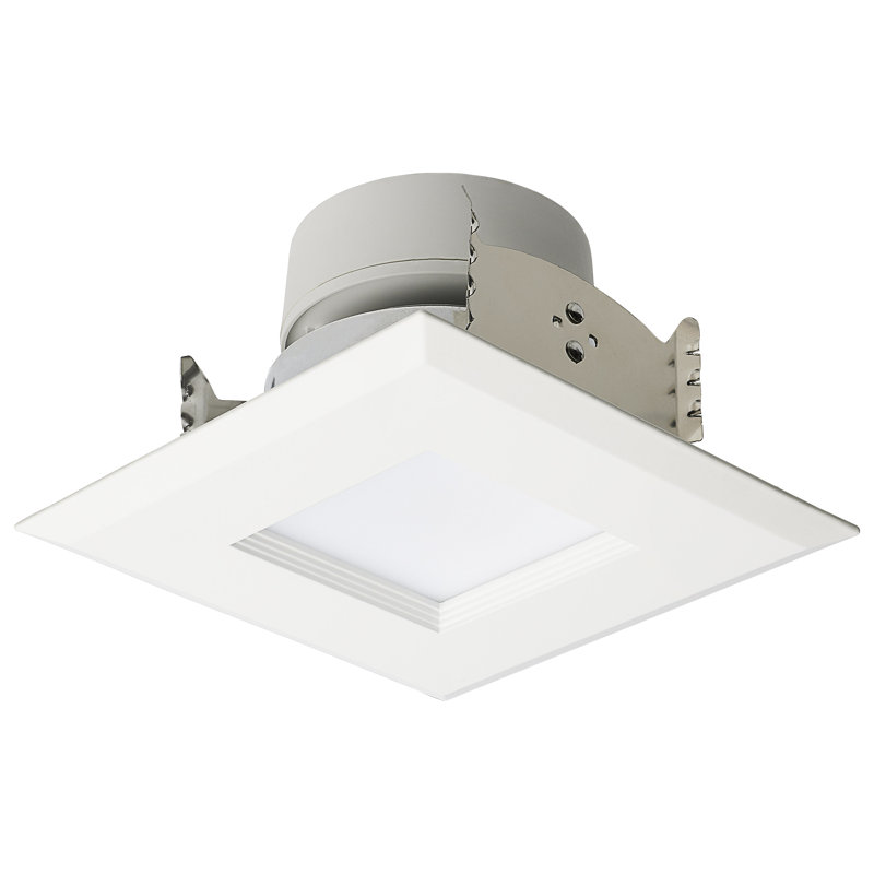 4" Square Selectable Color Temperature Dimmable LED Retrofit Recessed Lighting Kit