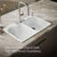 Hartland 33" L x 22" W x 9-5/8" Double Basin Drop-In Kitchen Sink-19195533-4095171