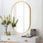 Miroir ovale en métal 20 po x 28 po