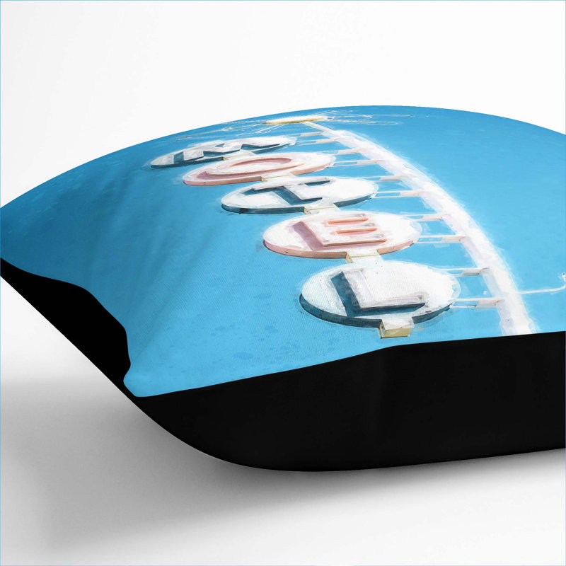 Square Throw Cushion, Black, 40cm H x 40cm W x 15cm D