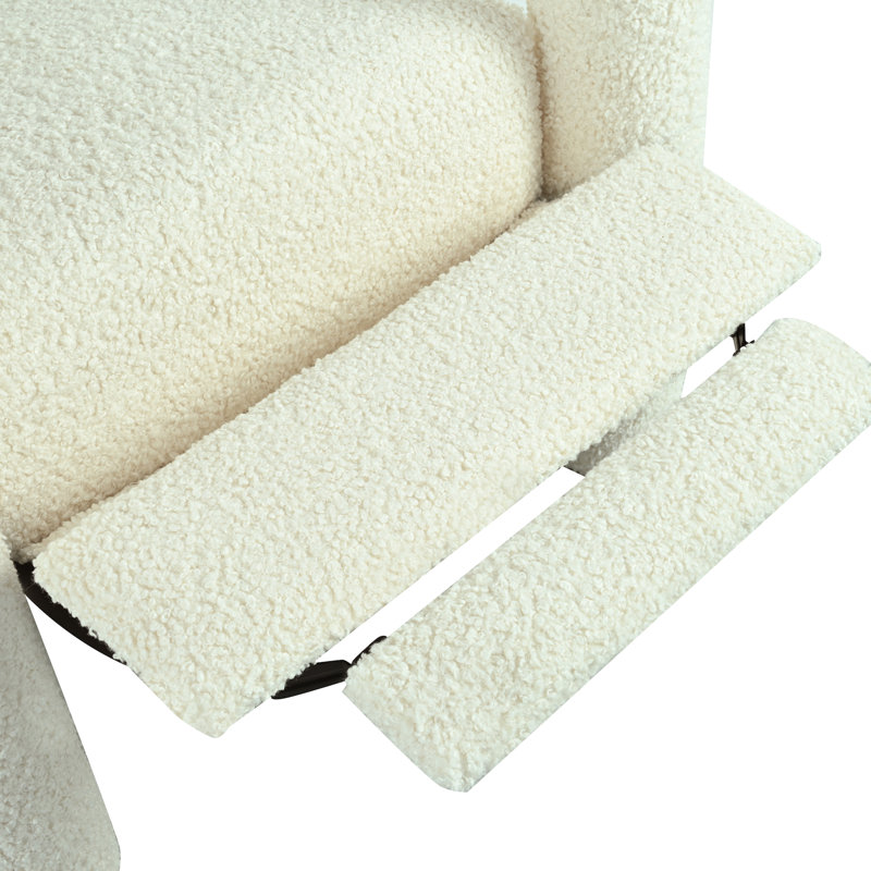 Fauteuil inclinable rembourré avec dossier à pression, Beige