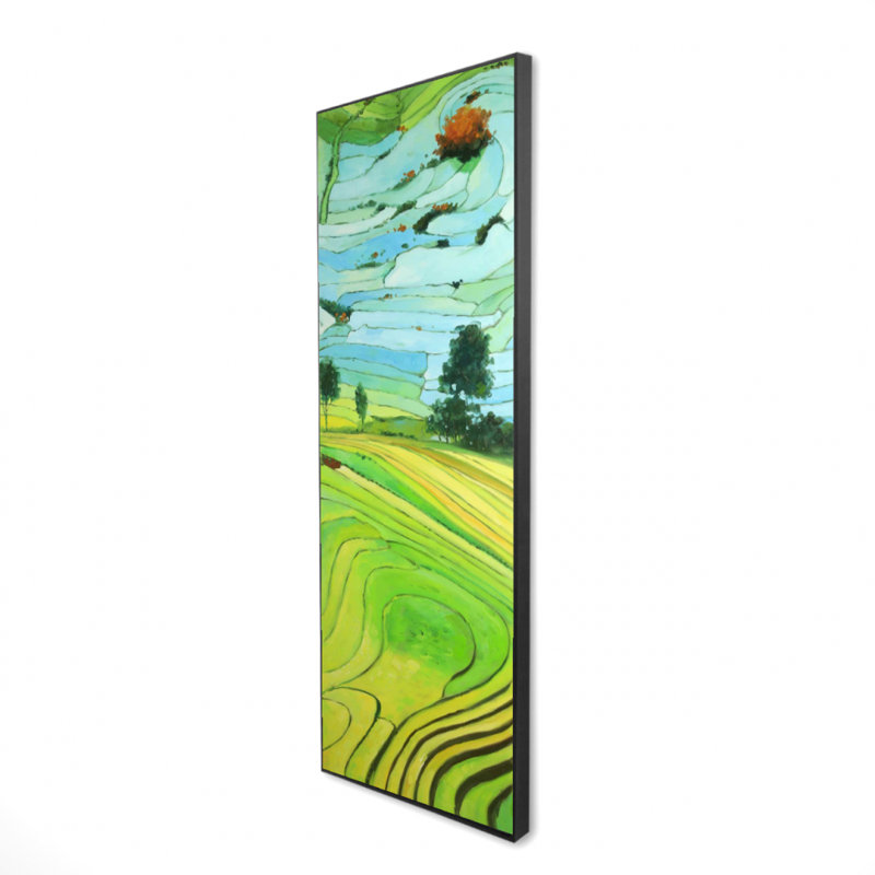 "Rizières du Vietnam" sur toile, H 60 po x l 20 po
