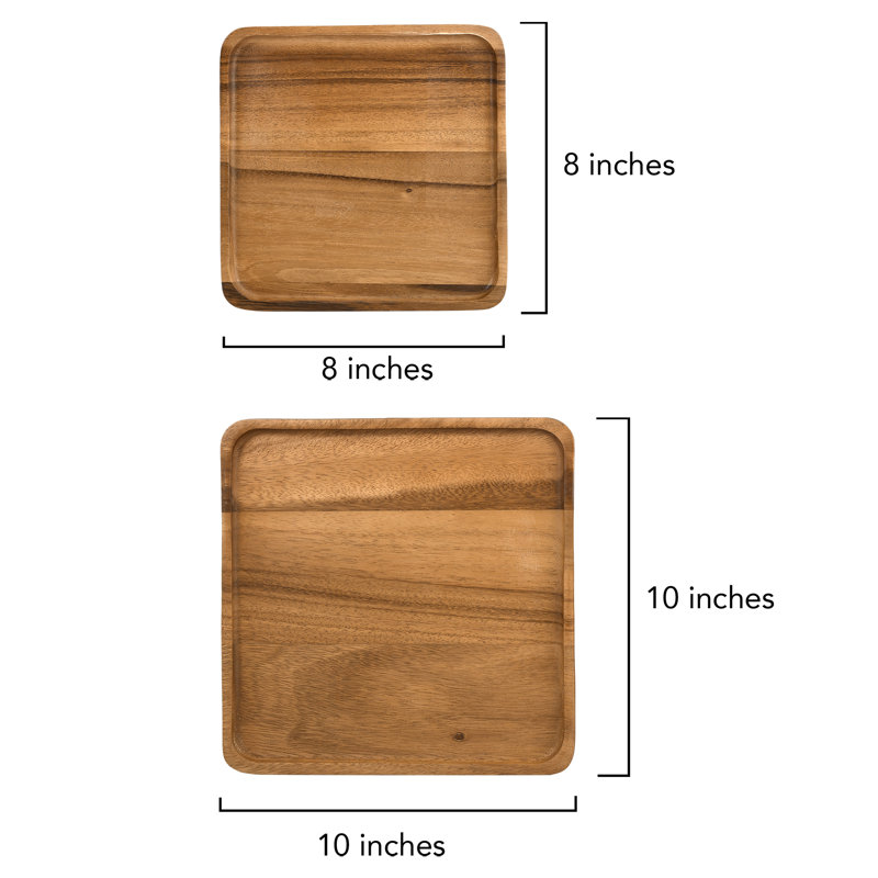 Ensemble de 2 plateaux de service et assiette de service