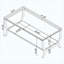 Ensemble de 2 tables basses modernes, ensemble de salon fonctionnel et table d'appoint-129866758-129866757