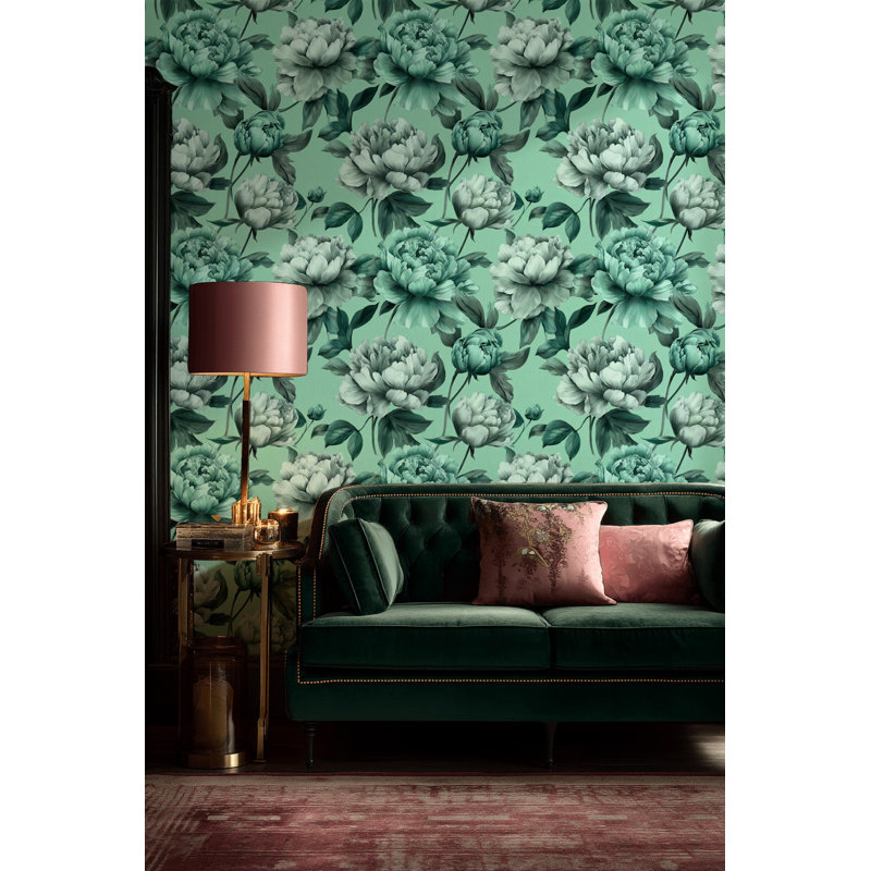 Papier peint floral rétro, nature et murale, décoration murale élégante