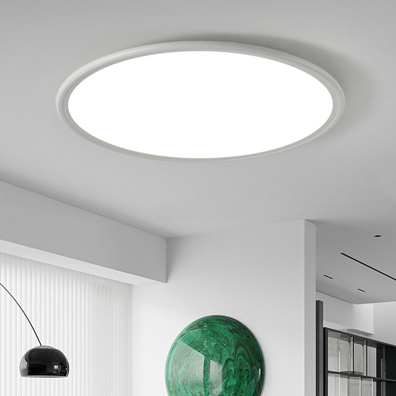 Deshunda 1 - Light LED Flush Mount, White, 4cm H x 50cm W x 50cm D
