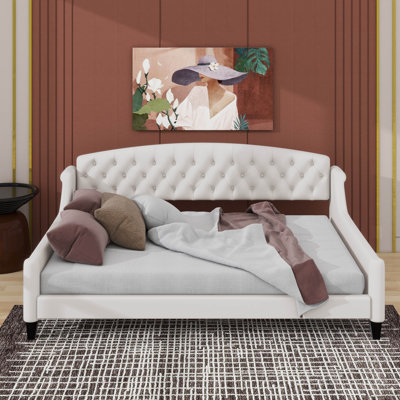 Full Size Modern Luxury Tufted Button Daybed