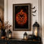 Art sur toile en forme de citrouille d'Halloween néon-1720685307