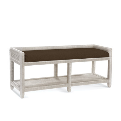 Glinda Wicker Shelves Storage Bench by Birch Lane