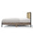 The Industrial Boho Wood Platform Bed with Woven Cane Panels & Metal Legs