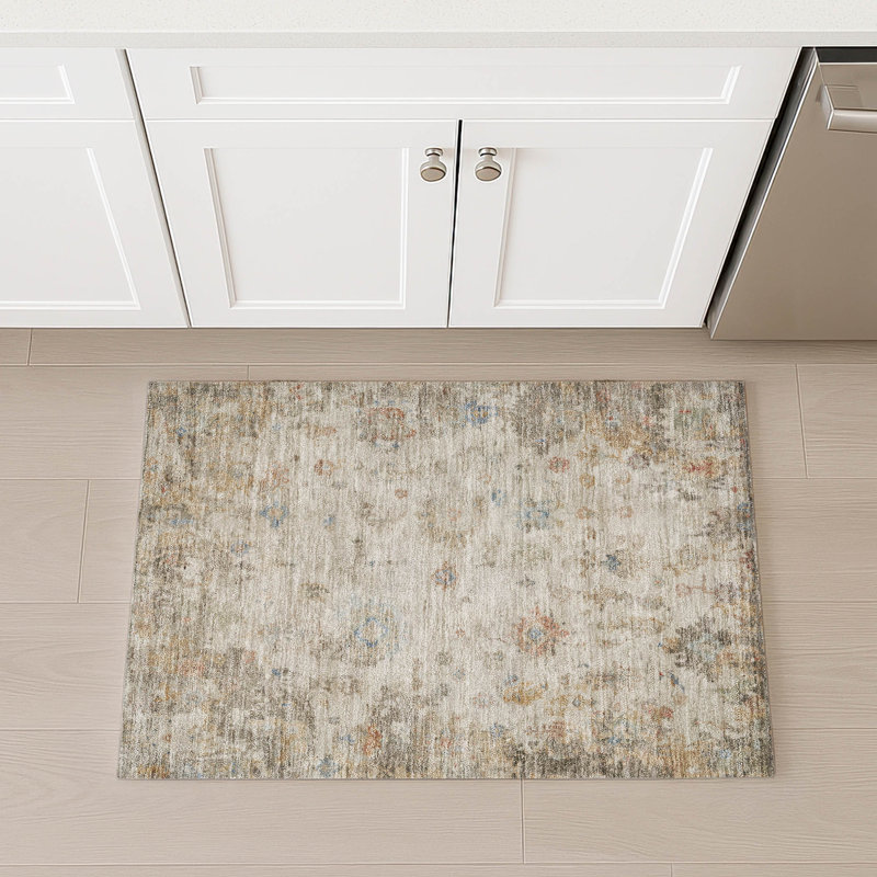 Tapis intérieur / extérieur lavable à la machine Emelia ACN2301 Global, Rectangle 1 pi 8 po x 2 pi 6 po