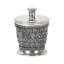 Meuble-lavabo Oneita en résine | Rangement élégant pour les cotons-tiges, les balles, les éponges et les sels de bain | Pot décoratif pour salle de bain, chambre à coucher | Argent