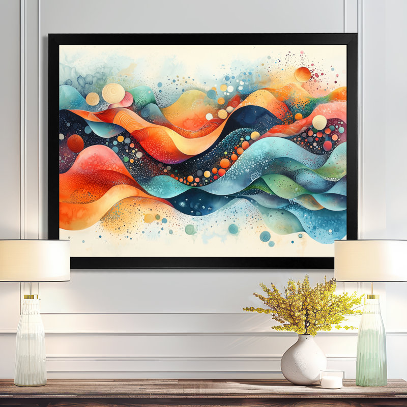 Lowman - Abstract Wall Art, Cadre simple, Noir, H 12 po x l 20 po