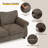 66''  Rolled Arms Chenille Small Sofa Couch, Chesterfield Sofa With Nailhead For Living Room.-1811492786