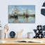 «Ships Riding On The Serine At Roue» par Claude Monet, art mural en verre acrylique-1631080138