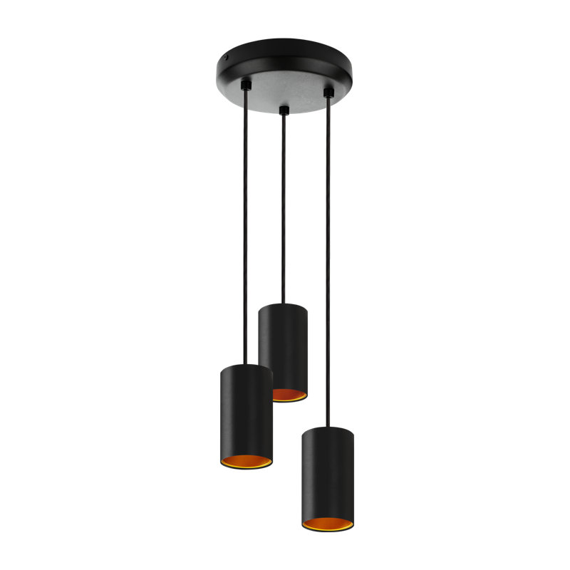 Vinton 3 - Light Cluster Pendant, Black