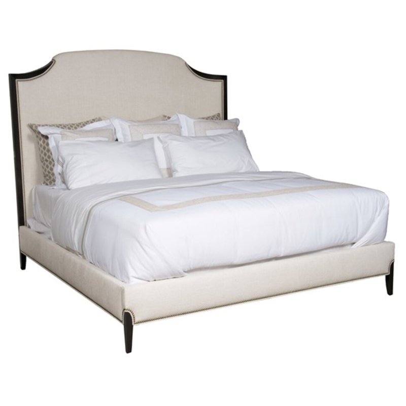 Lillet Queen Upholstered Panel Bed, Dove Gray, Yes, Gatsby Brown Sugar