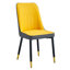 Ensemble de chaises de salle à manger élégantes et confortables avec pieds en métal et sièges en similicuir-991955896