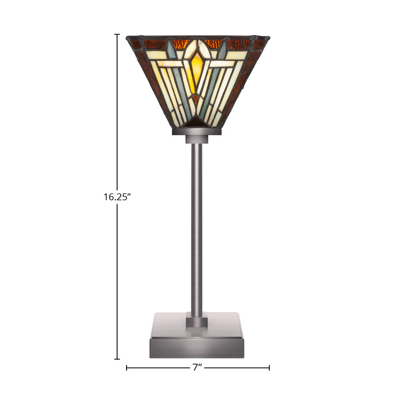 Lampe d'appoint avec verre carré Tahoe, Graphite