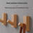 Essence Of Nature Solid Wood Square Hook Wall-Mounted Coat Rack