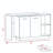 Chesterfield 2-Shelf 1-Drawer Kitchen Island Black Wengue