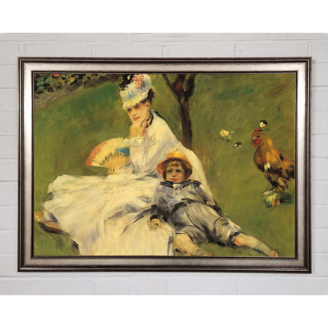 Renoir Camille Monet und ihr Sohn Jean im Garten von Argenteuil - Einzelne Bilderrahmen Kunstdrucke