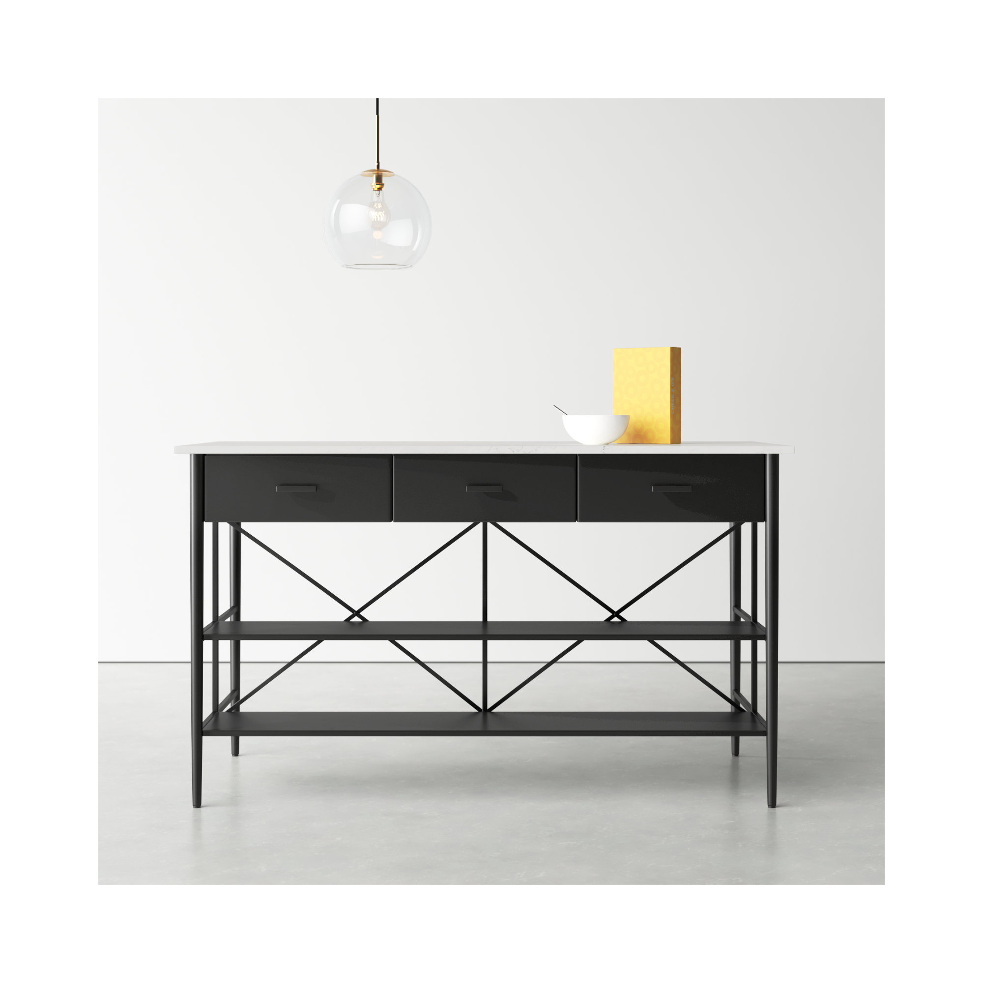 Mya Marble Top Kitchen Island
