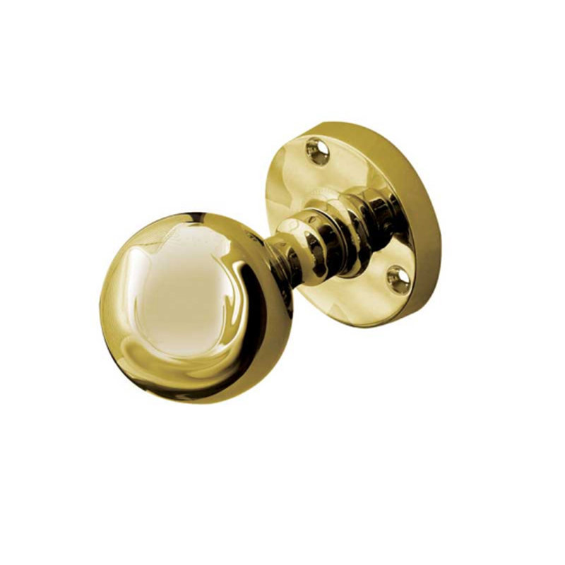 Passage Knobset, Polished Brass
