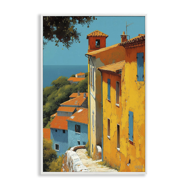 «Tall Buildings» par Sea, estampe numérique encadrée par RB, H 18 po x l 12 po, Giclée encadrée noir minuit