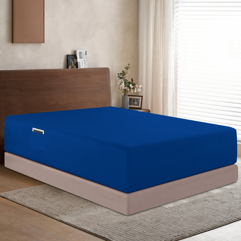 Microfiber Fitted Sheet, Royal Blue, California King
