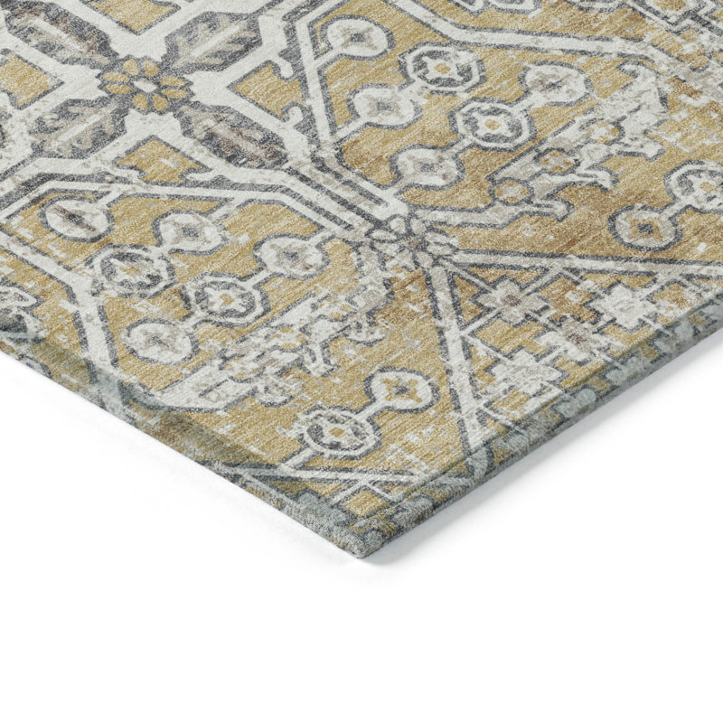 Tapis intérieur / extérieur lavable à la machine Huseby ACN2197 Global, Rectangle 10 pi x 14 pi