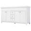 Meuble-lavabo 60 po avec double lavabo en résine, pieds en bois massif, 3 tiroirs, 4 portes, fermeture en douceur